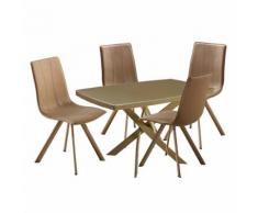 Set Tavolo Con 4 Sedie Vogue Nuzzi Tortora