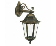 Lampada Applique Grande In Basso Colore Nero E Oro Per Esterno Linea Merlet Sovil