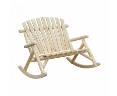 Panchina Dondolo Da Giardino 2 Posti In Legno 96x112.5x100 Cm Miozzi