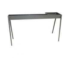Cuoci Arrosticini Con Barbecue A Carbone 140 Cm Lisa Luxury Torino Grill 100+40