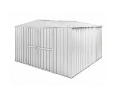 Casetta Box Da Giardino In Lamiera Bianca Per Deposito Attrezzi 360x345x212cm Enaudi