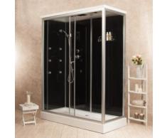 Box Doccia Idromassaggio Multifunzione 70x120 Cm Vorich Black Air Lato Sinistro
