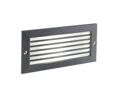 Faretto Segnapassi A Incasso Da Esterno A Led 10w Da Parete Con Griglia Sovil Escape Nero