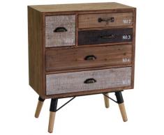 Comò 5 Cassetti Rettangolare In Legno Adami Belfort