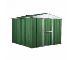 Casetta Box Da Giardino In Lamiera Verde Per Deposito Attrezzi 276x260x212cm Enaudi