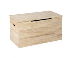 Cassapanca Baule Rettangolarein Legno Pino Grezzo 85x45x45 Cm Fumer Super Jolly