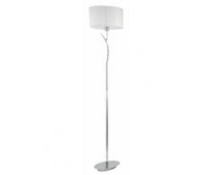 Lampada Da Terra Ramo Metallo Paralume Organza Bianca Piantana Moderna E27 Ambiente I-deluxe/pt