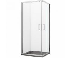 Box Doccia Angolare 120x90 Cm 2 Ante Scorrevoli In Cristallo Trasparente 6mm H195 Bonussi Katrine