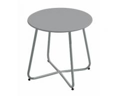 Tavolino Da Gardino Ø45 Cm In Ferro Epoxy Vorghini Grigio