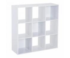 Libreria Moderna 6 Somparti In Mdf 91x29,5x91 Cm Benzoni Bianco