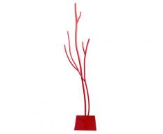 Appendiabiti Da Terra 33x33x180 Cm In Ferro Battuto Vasconi Castagno Rosso