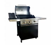 Barbecue A Gas Gpl Pietra Lavica 3 Fuochi Manieri Fire Dok Inox