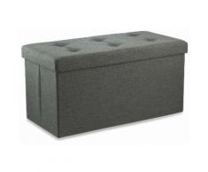 Baule Cassapanca Pouf Contenitore In Polyestere Soriani Grigio