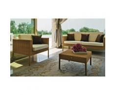 Set Da Giardino Divano 2 Poltrone E Tavolino In Wicker Ranieri Harmony