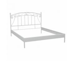 Struttura Letto Matrimoniale In Metallo 160x200cm Adami Viareggio Classico Bianco