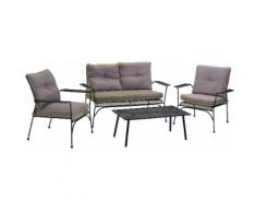 Set Salotto Da Giardino In Metallo Adami Taranto Antracite