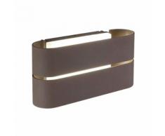 Applique Da Esterno A Led 12w Chiusa Sovil Gaia Marrone