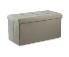 Baule Cassapanca Pouf Contenitore In Ecopelle Soriani Tortora