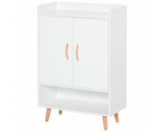 Mobile Scarpiera 60x30x92 Cm In Legno Truciolare Bianco