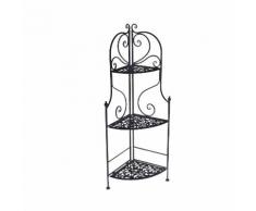 Scaffale Per Piante In Metallo 3 Piani 48x33h120cm Adami Jessica Nero