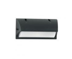Applique Esterno Con Palpebra Alluminio Antracite Diffusore Opale Impermeabile E27 Intec I-atlanta-ap