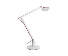 Lume Per Lettura Bianco Rosso Plastica Metallo Lampada Scrivania Led 6 Watt Luce Naturale Ambiente Ledt-locke