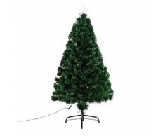 Albero Di Natale Artificiale 120 Cm 130 Rami In Fibra Ottica E Pvc E 16 Luci Led Benzoni
