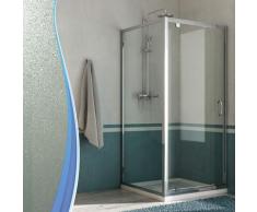 Box Doccia Angolare 70x90 Cm 1 Anta Battente In Cristallo Opaco 6mm H185 Fosterberg Koge Duo