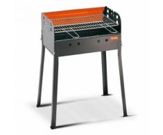 Barbecue A Carbone Carbonella Con Griglia Regolabile 56x35cm Ferraboli Ledro