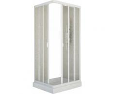 Box Doccia Angolare 70x70 Cm 2 Ante Scorrevoli In Acrilico 2,2 Mm H185 Cm Dorini Bianco