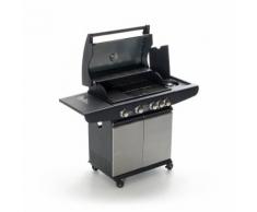 Barbecue A Gas Con 4 Bruciatori Termometro E Fornello Laterale Taddei 4f Deluxe