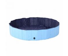 Piscina Pieghevole Per Cani In Pvc Azzurro Ø160x30h Cm Riotti