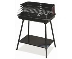 Barbecue A Carbone Carbonella Rettangolare 58x38 Cm Soriani Sun-day Nero