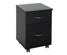 Cassettiera A Rotelle Da Ufficio Salvaspazio In Legno Nero 41x39x58 Cm Benzoni