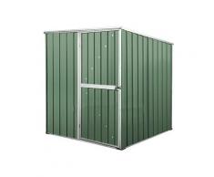 Casetta Box Da Giardino In Lamiera Di Acciaio Porta Utensili 175x185x192 Cm Enaudi Verde