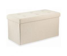 Baule Cassapanca Pouf Contenitore In Polyestere Soriani Avorio