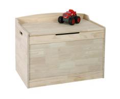 Cassapanca Baule Rettangolarein Legno Pino Grezzo 80x50x60 Cm Fumer Sophie