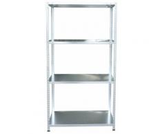Scaffale 4 Ripiani In Metallo Galvanizzato Fadi Silver