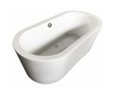 Vasca Da Bagno Tradizionale Ovale 170x80 Cm Carnelli Freestanding Cleopatra Bianca