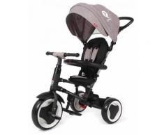 Passeggino Triciclo Pieghevole Qplay Rito 3 In 1 Happy Kids Grigio