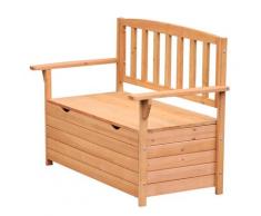 Panchina Da Giardino 2 Posti Con Vano Contenitore In Legno 112x58x84 Cm Miozzi