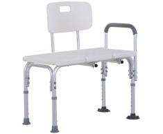 Sedia Da Doccia Antiscivolo Altezza Regolabile 6 Livelli 79x57x80-92 Cm Benzoni Comfy