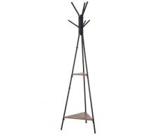 Appendiabiti Da Terra Con 2 Ripiani 32,5x45,5x182 Cm Benzoni Pin