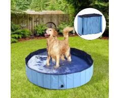 Piscina Pieghevole Per Cani In Pvc Azzurro Ø140x30h Cm Riotti