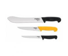 Set Coltelli 3 Pezzi Per Scannare Disosso E Scimitarra Bufalo Kit Bbq