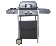 Barbecue A Gas Gpl A Pietra Lavica 2 Fuochi Manieri Gordon Burner Bbc 2f Nero