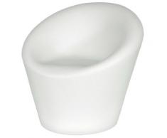 Poltrona Da Giardino 88x80x85cm In Polietilene Vanossi Happy Bianco Fluo