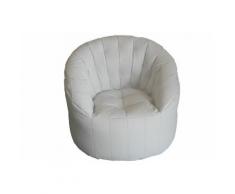 Poltrona Pouf Tortuga In Similpelle Bianca Avalli