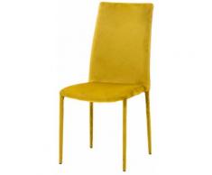 Sedia In Tessuto Vellutato 58x44x97 Cm Nuzzi Dedis Plus Giallo
