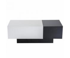 Tavolino Da Soggiorno Estendibile Bianco E Nero 51x140x116-160 Cm Benzoni